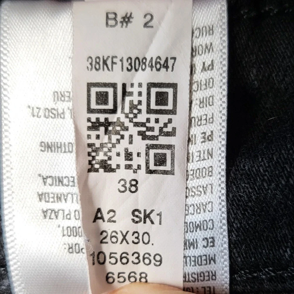 American Eagle Airflex+ Original Straight Jeans Mens 26x30 Black Good Stretch